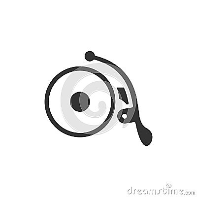 BW Icons - Bicycle bell Vector Illustration