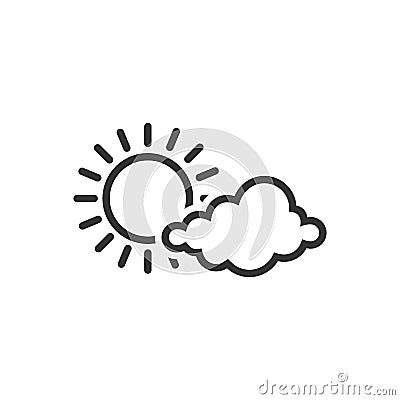 BW Icons - Forecast partly sunny Vector Illustration