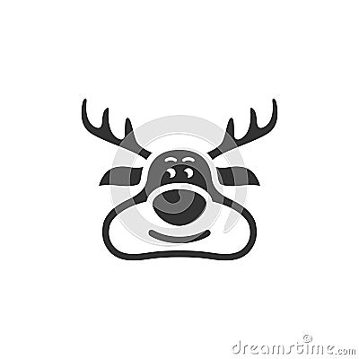 BW Icons - Rudolph Vector Illustration