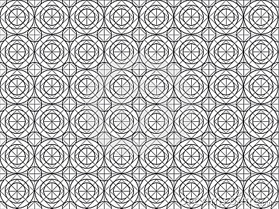 BW Line geometry seamless pattern. Vector background. Vector Illustration