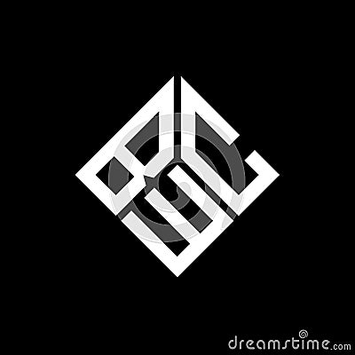 BWC letter logo design on black background. BWC creative initials letter logo concept. BWC letter design Vector Illustration