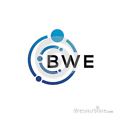 BWE letter logo design on white background. BWE creative initials letter logo concept. BWE letter design Vector Illustration