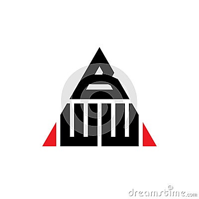 BWW triangle letter logo design with triangle shape. BWW triangle logo design monogram. BWW triangle vector logo template with red Vector Illustration