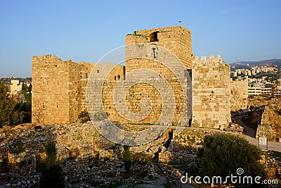 Byblos Crusaders Fort Editorial Stock Photo