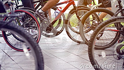 Cycling race, biking abstract Stock Photo