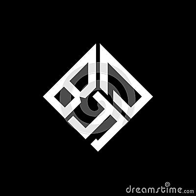 BYD letter logo design on black background. BYD creative initials letter logo concept. BYD letter design Vector Illustration