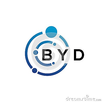 BYD letter logo design on white background. BYD creative initials letter logo concept. BYD letter design Vector Illustration