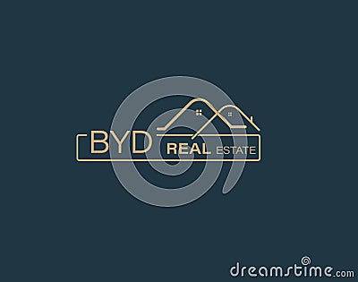 BYD Real Estate and Consultants Logo Design Vectors images. Luxury Real Estate Logo Design Vector Illustration
