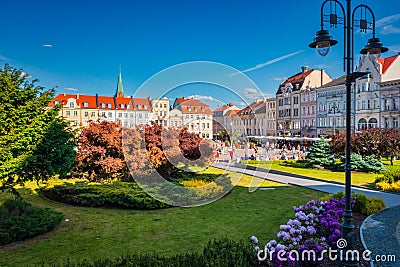 Bydgoszcz, Poland - June 3, 2023: Architecture of the city center of Bydgoszcz at Brda river in Poland Editorial Stock Photo