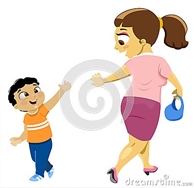 Bye Mum Royalty Free Stock Images - Image: 9599279