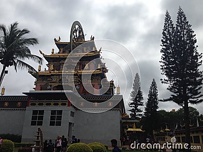 Bylakuppe Golden Temple Editorial Stock Photo