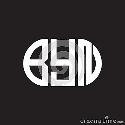 BYN letter logo design on black background. BYN Vector Illustration