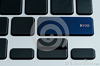 BYOD on Keyboard Stock Photo
