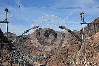 Bypass at Hoover Dam Stock Photo