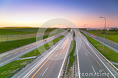 Bypass road of Tri city at dusk Stock Photo