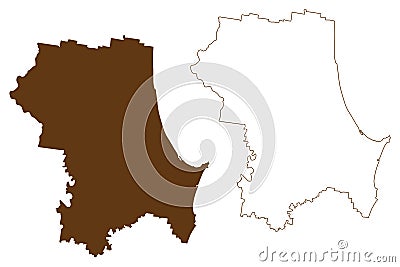 Byron Shire (Commonwealth of Australia, New South Wales, NSW) Vector Illustration