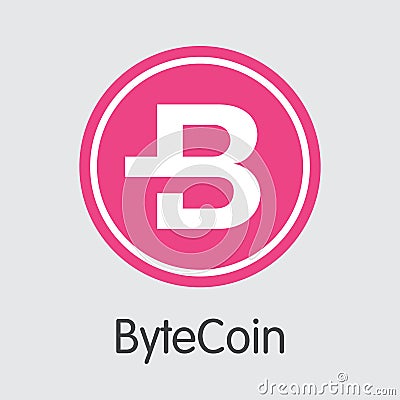 Bytecoin - Crypto Currency Pictogram. Vector Illustration