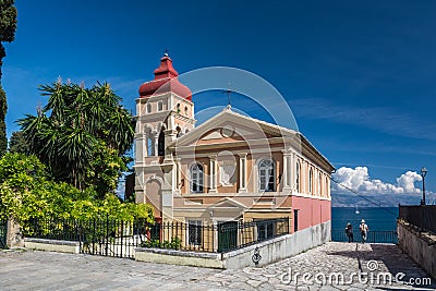 Byzantine church in Corfu town Editorial Stock Photo