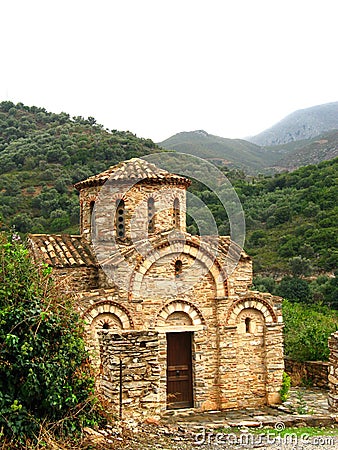 Byzantine church of the Panagia in Fodele Stock Photo