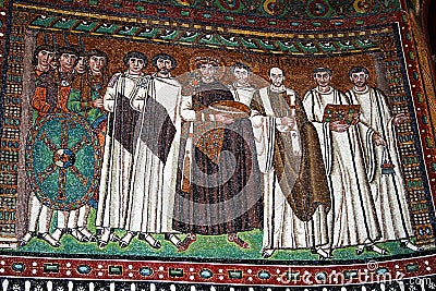 Justinian mosaic Stock Photo