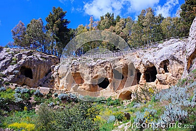 Byzantine village, Calascibetta Stock Photo