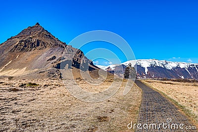 BÃ¡rÃ°ar Saga SnÃ¦fellsÃ¡ss Statue, Iceland Stock Photo