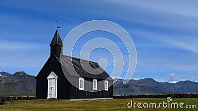 BÃºÃ°akirkja, The Black Church of Budir Stock Photo