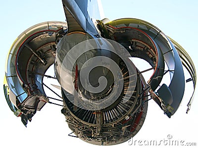 C-17 Military Aircraft Engine Stock Photo