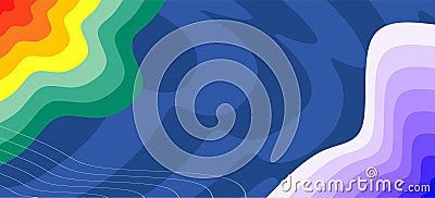 Mosaic of curves and wavy lines texture background. Abstract background with collage of various curvy shapes and texture. Vector Illustration