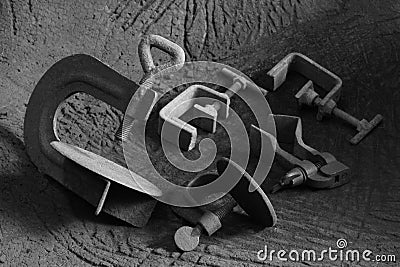 C Clamps Stock Photo