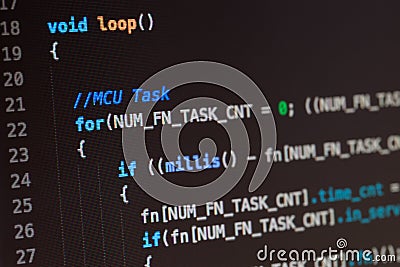 C computer language source code Stock Photo