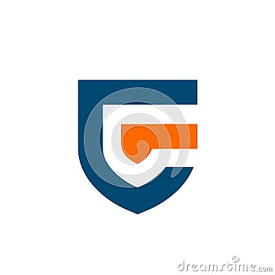 C G CG GC letter logo icon, shield symbol ilustration design Vector Illustration