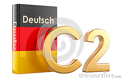 C2 German level, concept. C2 Proficiency. 3D rendering Stock Photo
