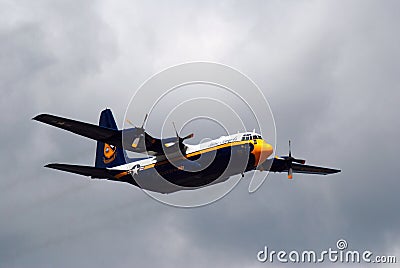 C-130 Hercules propeller airplane Editorial Stock Photo