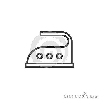 200 C iron temp sign line icon Vector Illustration