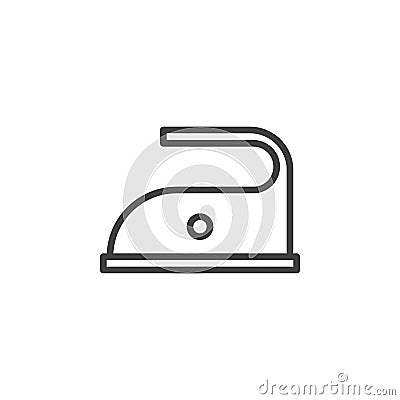 110 C iron temp sign line icon Vector Illustration