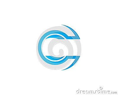 C Letter Logo Template Vector Illustration