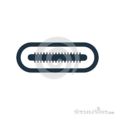 C, plug, type, usb-c, usbc icon. Simple editable vector graphics Vector Illustration