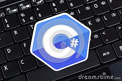 C#, C Sharp Programming Language Symbol, Logo Sticker, Laying On A ...