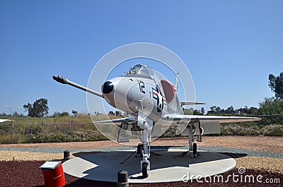 A-4C Skyhawk fighter plane display inside Flying Leatherneck Aviation Museum in San Diego, California Editorial Stock Photo