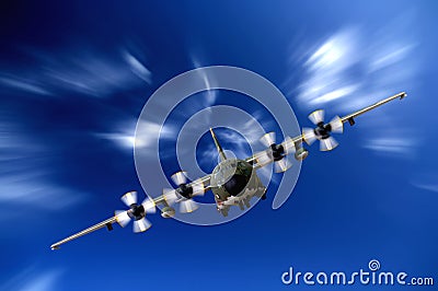 C130 Military airplane Stock Photo