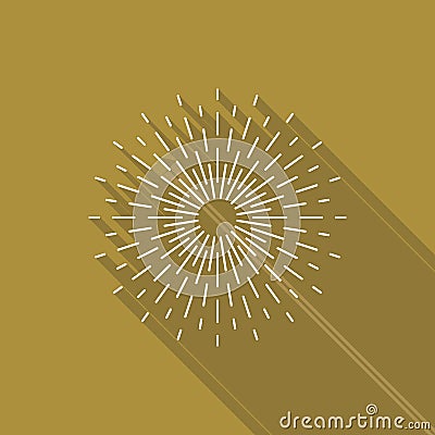 Light ray, sunburst and ray of sun. Vector Illustration