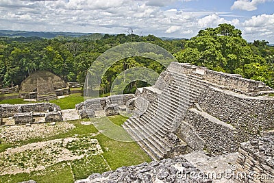 Caana pyramid at Caracol in Belize Stock Photo