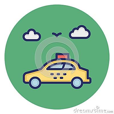 Cab, car hire, Vector Icon which can easily edit Vector Illustration