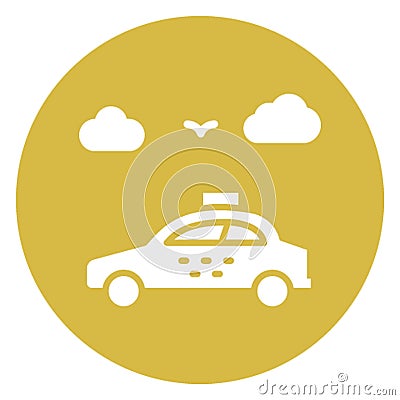 Cab, car hire, Vector Icon which can easily edit Vector Illustration