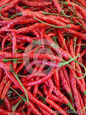 Cabai merah or red chilli on a market Stock Photo