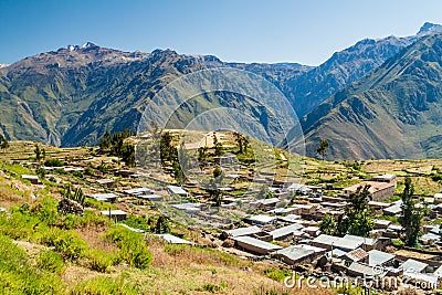 Cabanaconde village, Peru Stock Photo