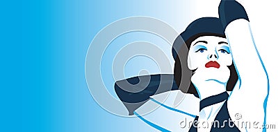 Cabaret Dancer Vector Illustration