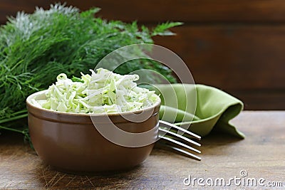 Cabbage Cole Slaw salad Stock Photo