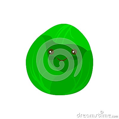 Cabbage flat icon Vector Illustration